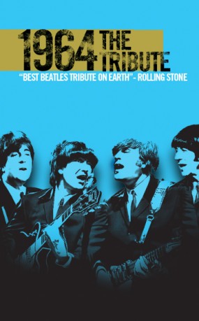 1964 the tribute poster, features four men dressed as the members of The Beatles.