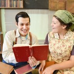 Actors portray the title characters in Tomas and the Library Lady.