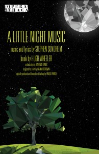 Poster shows tree standing in moonlight, promoting Opera Ithaca's A Little Night Music.