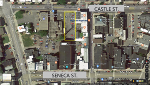 Satellite Map of Castle and Seneca streets